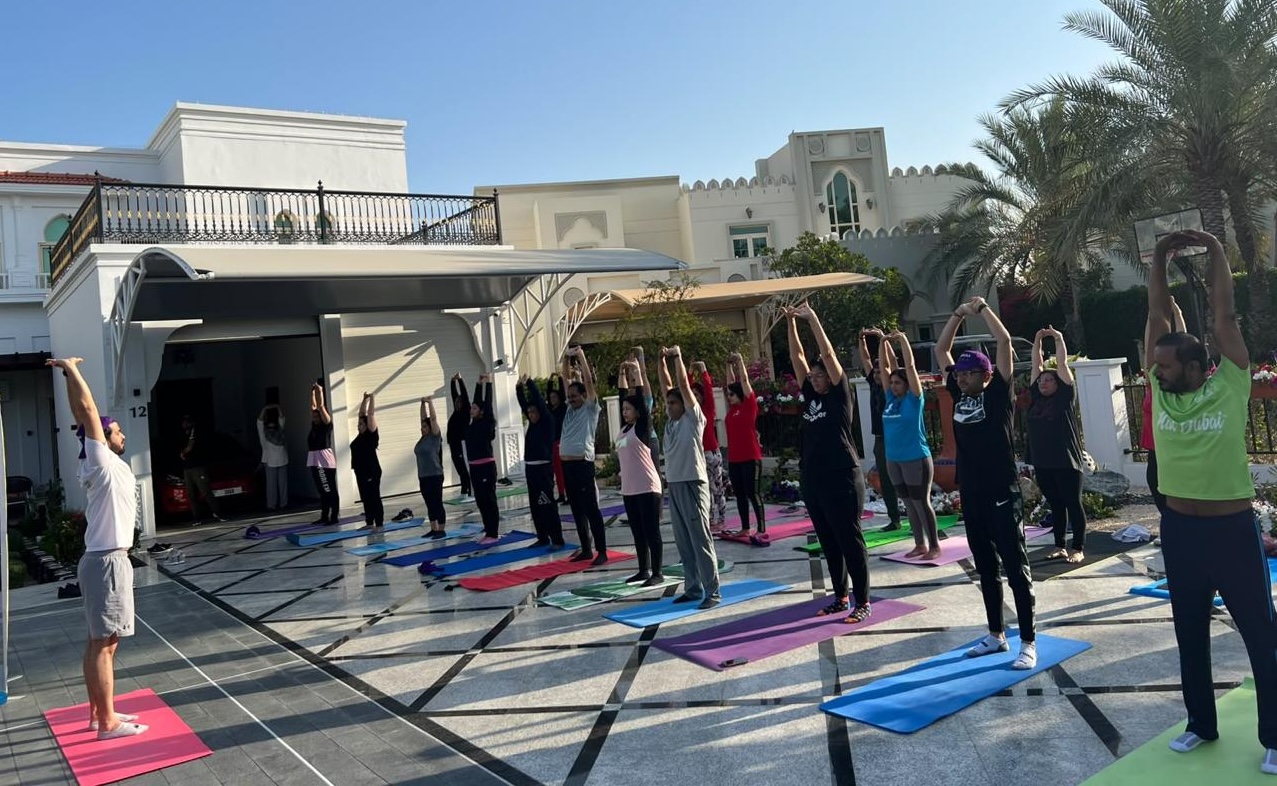 Hero image 3 — Rumana teaching a yoga class